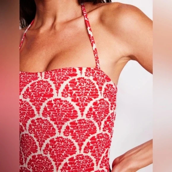 Boden Milos Smocked Bandeau Swimsuit new without tags - Picture 4 of 8